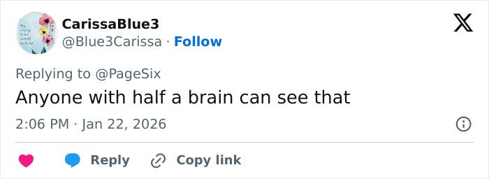 Screenshot of a social media reply criticizing an actress amid Brooklyn Beckham’s scathing rant and Nicola Peltz’s ex’s sister’s response.