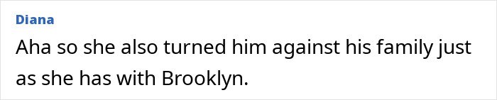 Comment referencing Brooklyn Beckham's scathing rant and sister of Nicola Peltz's ex involved in social media dispute.