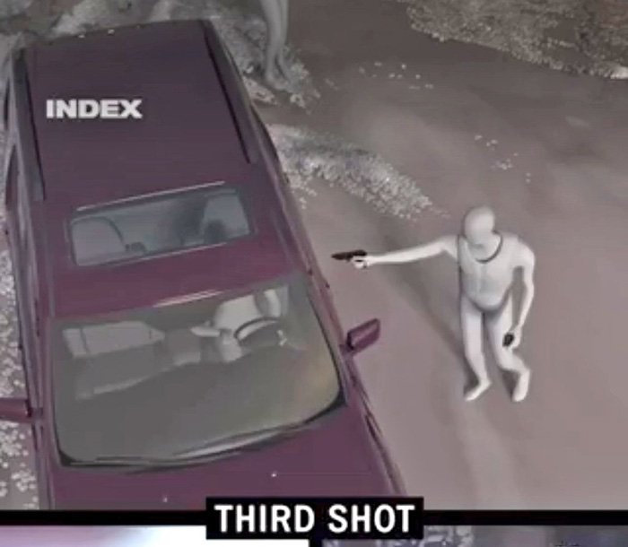 3D animation depicting the autopsy released by Renee Good’s family showing her final moments with a third shot scenario.