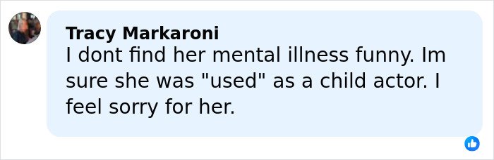 Comment expressing concern over Amanda Bynes&rsquo; mental health and struggles as a child star in the tragic tale of child stars.