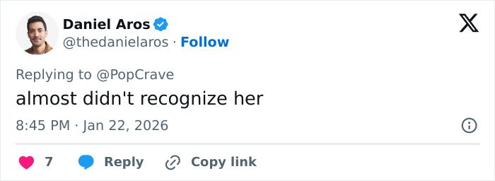 User comment on social media about Millie Bobby Brown's sultry snaps, noting she grew up too fast.
