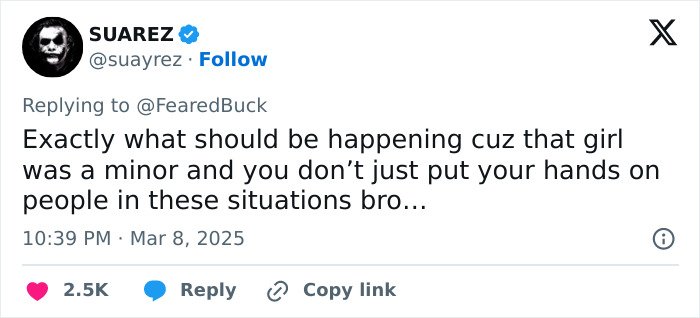 Screenshot of a tweet discussing a Maryland hairstylist dragging a teen client by her hair in a viral video.