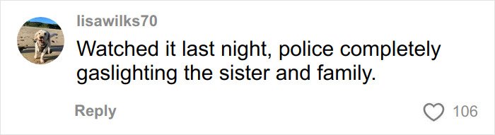 User comment on Elizabeth Smart Netflix documentary, discussing police behavior and family reaction to kidnapping case revelations.