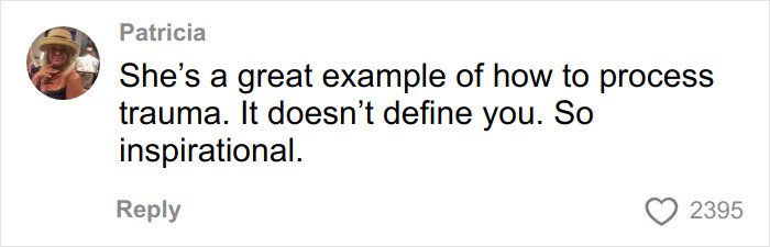 Comment praising Elizabeth Smart as an inspirational example of processing trauma in Netflix documentary Kidnapped.