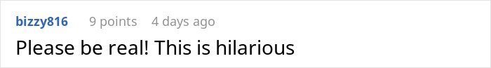 Comment saying please be real and laughing about the son-in-law’s revenge on MIL, shared in an online discussion thread.