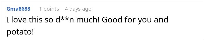 Comment reading a humorous post related to MIL running to the priest after son-in-law’s revenge on her works hilariously well.