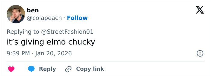 Twitter user replying to a fashion account making a comment about Black Brooklyn Beckham and Jaden Smith’s Louboutin collection.