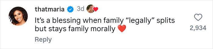 Comment from woman explaining her unique family situation with seven parents, sparking curiosity and bafflement online.