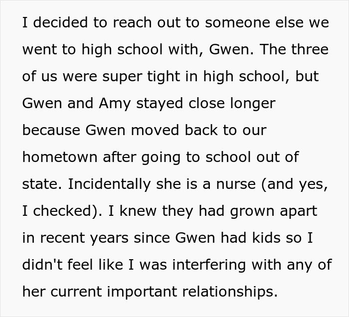 Text describing a woman’s decision to lie about her career and invent wild stories over a period of 10 years.