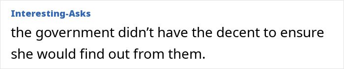 Text from Interesting-Asks discussing the government’s lack of care as Alex Pretti’s parents learn his fate from a reporter.
