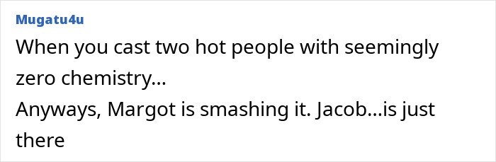 Alt text: Margot Robbie and Jacob Elordi in a steamy photoshoot criticized for their notable age gap after cheating accusations.