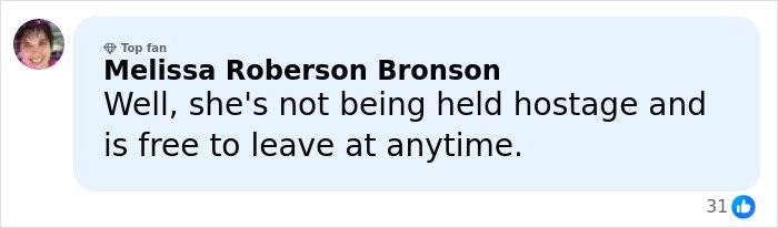 User comment about Kristen Stewart hinting at a deeper reason behind her possible exit from the US, shown in a social media post.