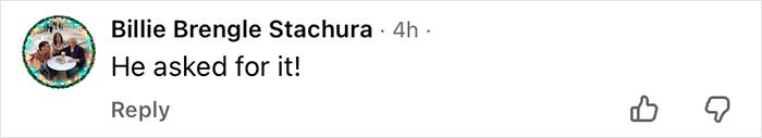 Comment by Billie Brengle Stachura saying He asked for it, related to royal author and Prince Andrew eviction news.