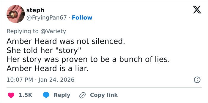 Tweet criticizing Amber Heard amidst documentary on defamation suits and Depp trial, sparking public controversy and fury.