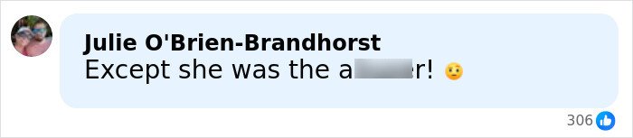 Comment by Julie O'Brien-Brandhorst reacting to Amber Heard in a discussion about defamation suits and the Depp trial.