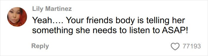 Comment by Lily Martinez warning about body signals related to toasted skin syndrome after heating pad use.