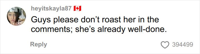 Alt text: Social media comment about woman’s viral video showing effects of toasted skin syndrome from heating pad use.