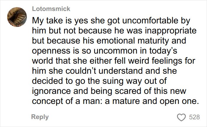 Comment on emotional maturity and openness in disturbing comments by Justin Baldoni exposed during testimony.