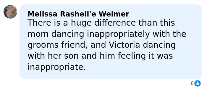 Comment about groom’s mom’s wild wedding dance going viral amid Beckham family fallout on social media.