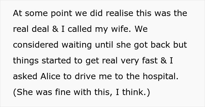 Woman gives birth in friends' car, feeling confused and ignored as the situation quickly becomes urgent.