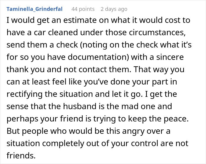 Woman gives birth in friends’ car, feeling confused and ignored after the unexpected event and their reaction.