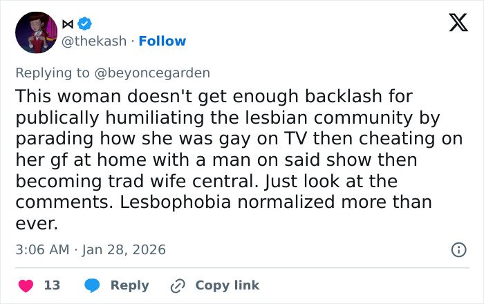 Tweet criticizing public backlash and reactions related to JoJo Siwa's latest confession and massive transformation.