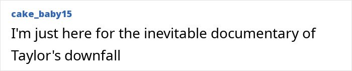 Screenshot of an online comment discussing the potential impact of Blake Lively on Taylor Swift's wedding to Travis Kelce.