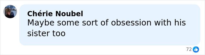 User comment on social media about man admitting horrific charges over pregnant sister’s homicide.