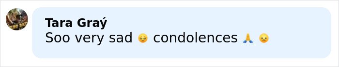 Social media comment expressing sadness and condolences over horrific charges in pregnant sister’s homicide case.