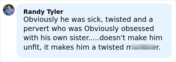 Comment on a social media post discussing a man admitting horrific charges in his pregnant sister’s homicide case.