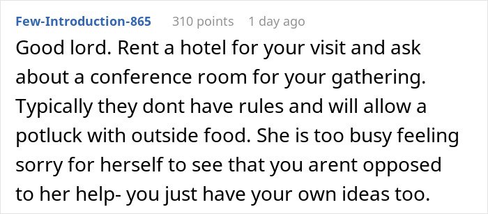 Screenshot of a forum comment discussing a mother-in-law&rsquo;s tantrum over her inappropriate baby shower idea being rejected.