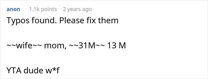 Screenshot of an online comment discussing a man blaming wife for no slacks on business trip, internet reactions visible.