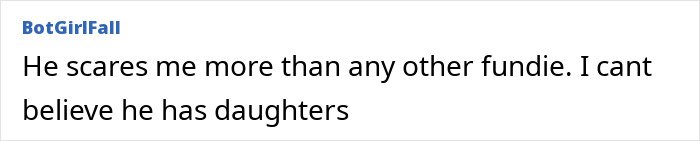 Screenshot of an online comment expressing fear toward a Catholic extremist linked to a Little Rascals star.