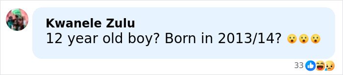 Comment on social media post questioning age of 12-year-old boy in family impact story about pregnancy with 15-year-old’s child.