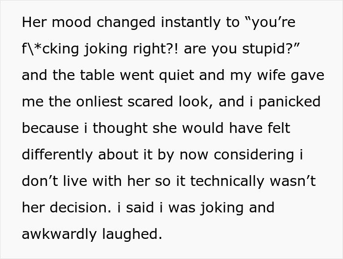 Text excerpt showing a tense family moment involving a mom against daughter taking a DNA test.