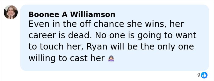 Commenter Boonee A Williamson expresses doubts about Blake Lively’s career after leaked audio causes fan backlash.