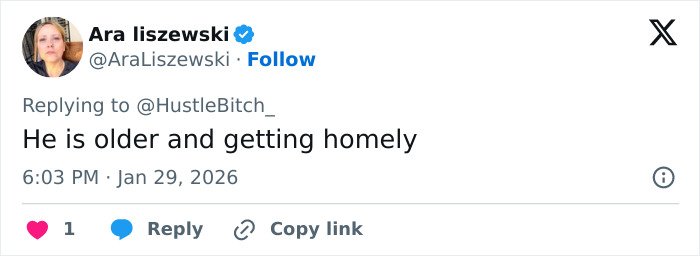 Tweet from user Ara Liszewski, commenting on Ryan Seacrest’s face and the extremely skinny look trend among Hollywood personalities.