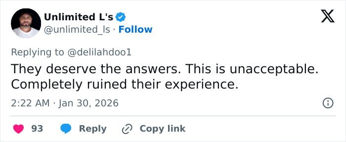 Twitter post expressing outrage over fertility clinic mix-up that led parents to receive another couple’s child.