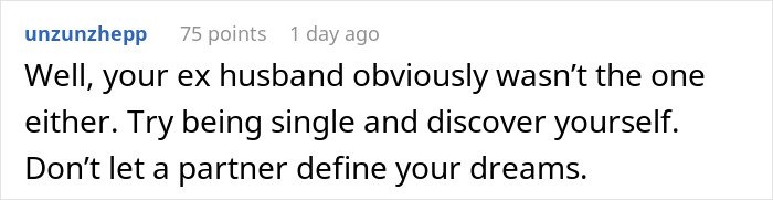 Comment about a woman admitting defeat by karma after her affair partner leaves her following infidelity on her husband.