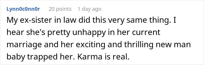 Woman admits defeat by karma after affair partner leaves her following betrayal and cheating on husband.