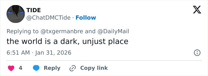 Screenshot of a social media post expressing outrage over new disturbing images of Prince Andrew and emails to Epstein.
