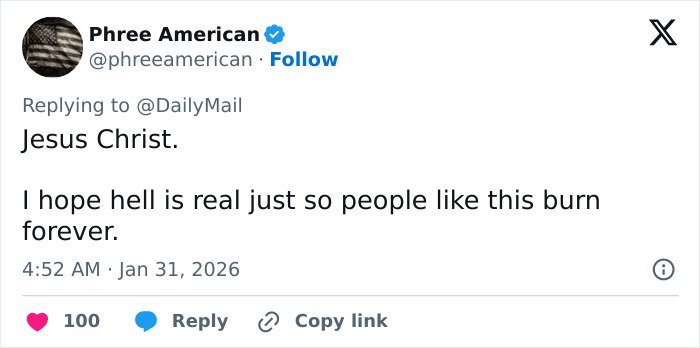 Tweet expressing outrage in response to new disturbing images of Prince Andrew and emails to Epstein.