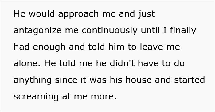 Text excerpt showing conflict between husband and SAHM wife over financial problems and relationship breakdown.