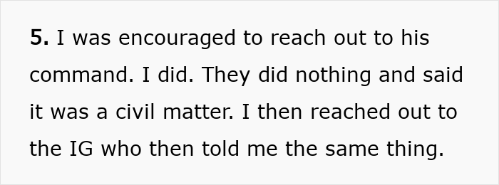 Text excerpt showing a woman&rsquo;s message about financial problems and reaching out for help in a civil matter.