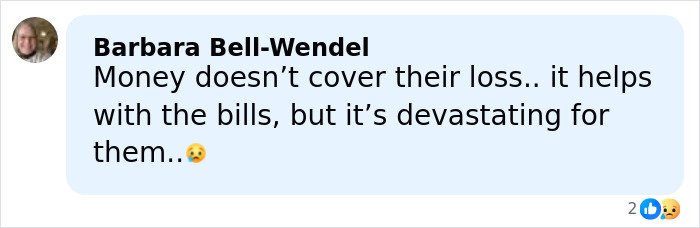 Comment from Barbara Bell-Wendel expressing grief over loss related to fatal ICE incident affecting community.