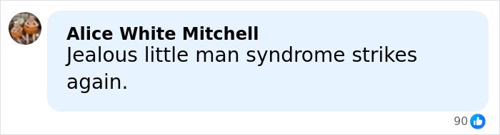 Comment by Alice White Mitchell on social media, discussing jealousy in relation to teacher’s life and explosive diary discovery.