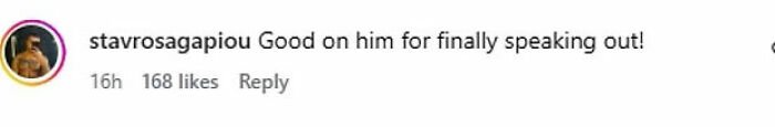 Screenshot of a social media comment praising someone for speaking out about Victoria Beckham’s inappropriate wedding dance.