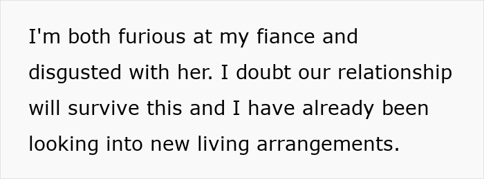 Text expressing frustration over fiancée’s obsession with bully, fearing relationship won’t survive due to stalking issues.