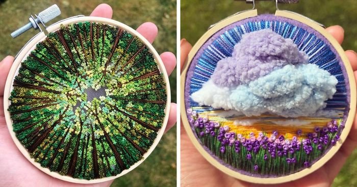 “Threaded Scenery”: 30 Colorful Landscapes Created Using Embroidery