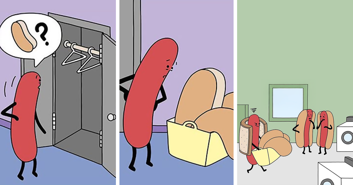 21 Unexpectedly Funny Comics By Ryan Pagelow Featuring A Hot Dog